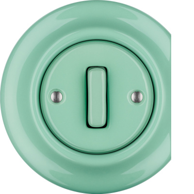 Porzellan Lichtschalter - 1 Taste – SLIM - mehrere X () - PNOE MENTOL | Katy Paty